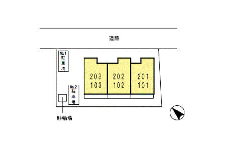 サンリッチ中野島の区画図