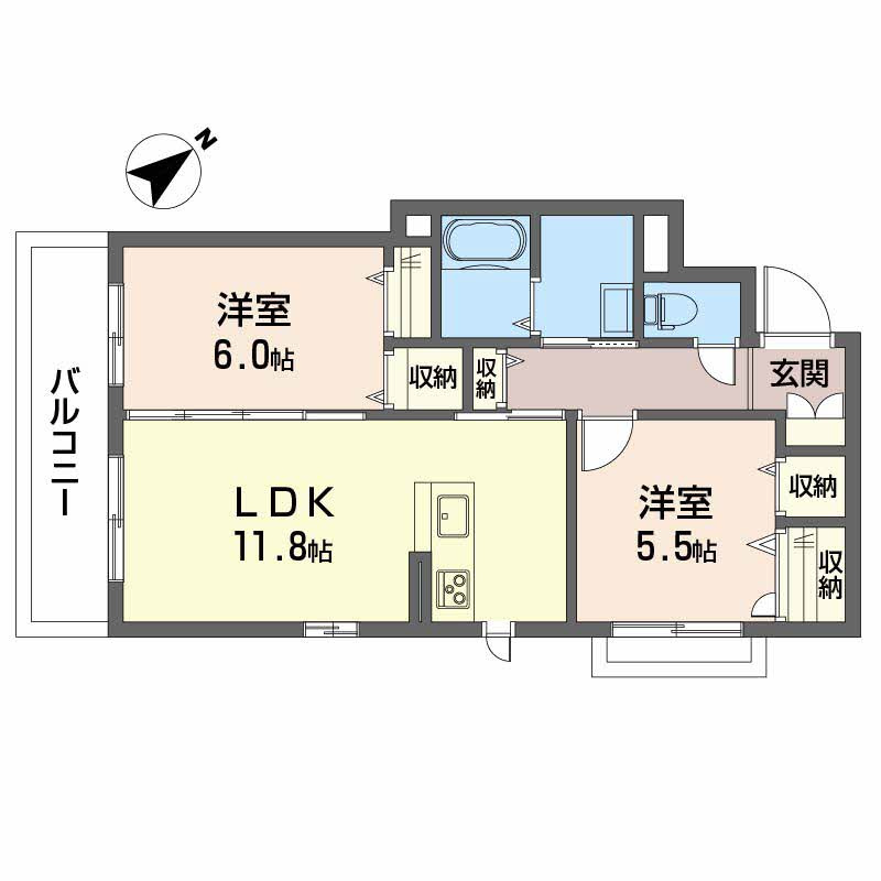 ルピナス・KⅢの間取り