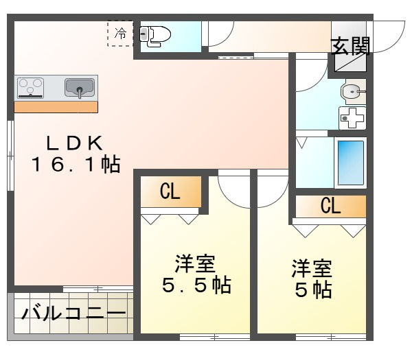プライム神戸垂水の間取り