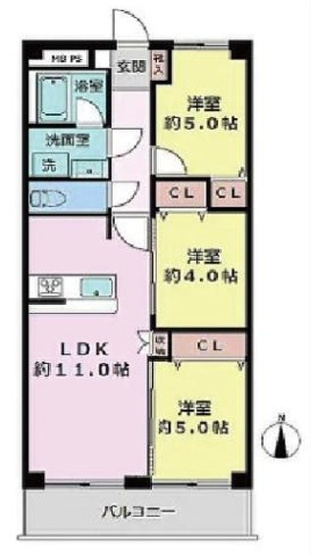 【間取り】 | サニーコート滝野川 | 内装全面的にリフォーム済みのお部屋です。