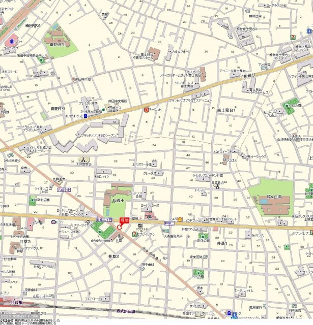エヴェナール井荻Ⅱの地図
