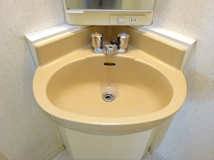 ハイツ柳田の洗面所|明るい洗面所です