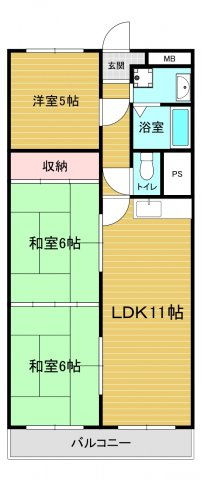 ディオハイツ金剛の間取り
