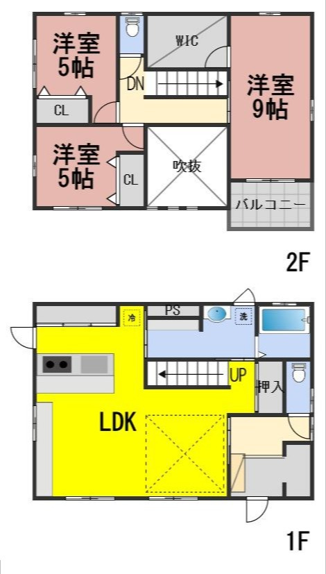 ６６７８９　岐阜市日野東戸建ての間取り