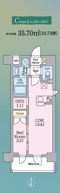 ルフォンリヴェント板橋西台の間取り