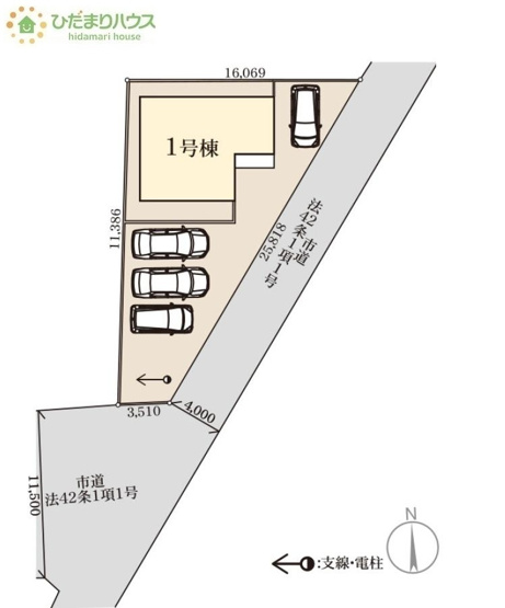 【区画図】 | 第2土浦市烏山　新築戸建 | 時間がない時もらくらくと車の出し入れができる並列駐車場を完備！！
