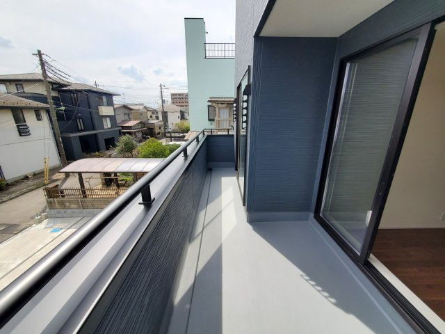 八潮市　大曽根　新築戸建　全1棟のバルコニー|陽当たり良好なバルコニーです