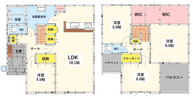 八幡西区浅川町1期の間取り
