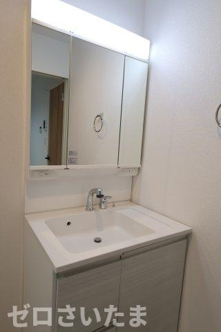 《仲介手数料無料》富士見市上沢２丁目3-1新築一戸建てグラファーレの独立洗面台