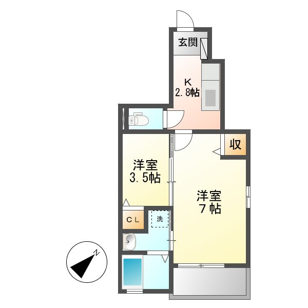 サンシャイン大北の間取り