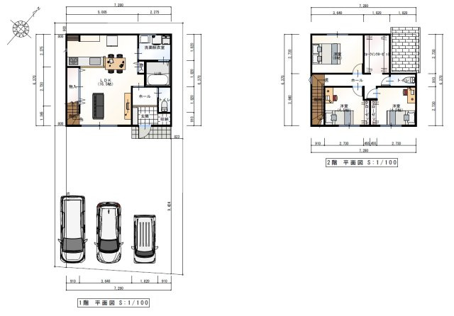 薊野西町１丁目　建築条件付き　売土地の土地図＋建物プラン例|プラン例　物件価格　￥39,800,000-　土地価格　￥17,115,680-　建物価格　￥22,684,320-　
