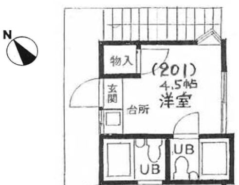 ビレッヂ坂上の間取り|ワンルームのお部屋☆