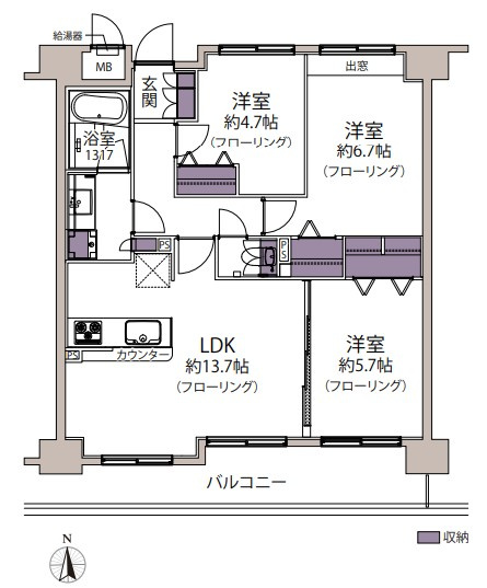 東急ドエル・アルス新丸子の間取り