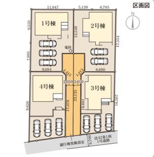 基山町小倉　4号棟オール電化新築戸建　一建設株式会社の区画図