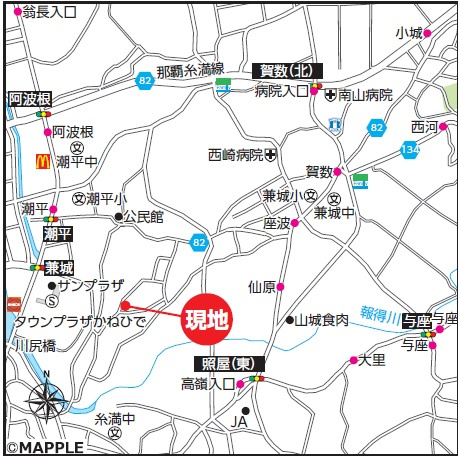 糸満市兼城（全2棟）A号棟の地図|地図♪