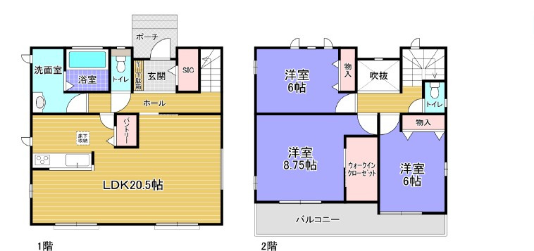 三木市緑が丘町中1丁目　B号棟の間取り