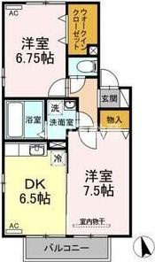 リビングタウン南塚　Bの間取り