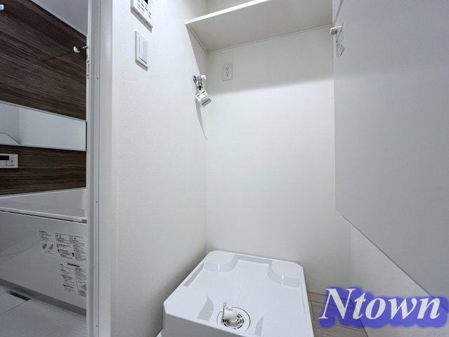 【設備】 | quador noie 今池 | 洗濯機置き場です。