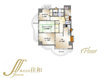 【中古マンション】レスポワール西みずほ台Ⅱの間取り