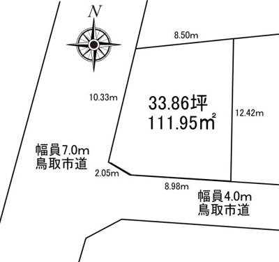 【区画図】 | 鳥取市卯垣2丁目土地