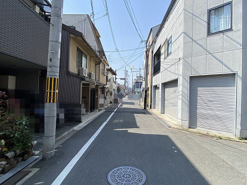 　上御霊上江町建築条件無土地の前面道路含む現地写真
