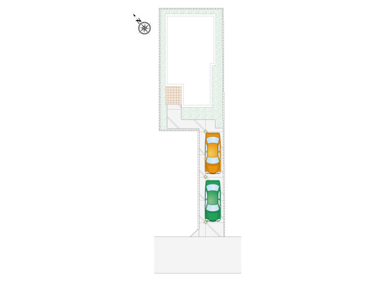 上尾市緑丘５丁目　３区画　２号棟　※縦列駐車２台