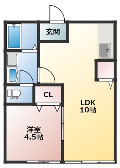 【間取り】 | コーポ鈴森A棟