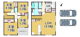 【間取り】 | 川西市大和東2丁目16の13　　新築一戸建て