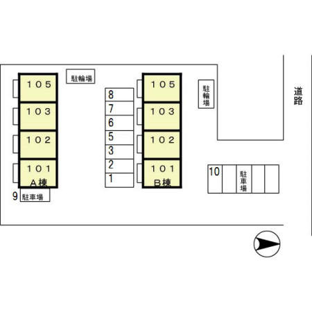 ラ・ポワール　Ａの区画図