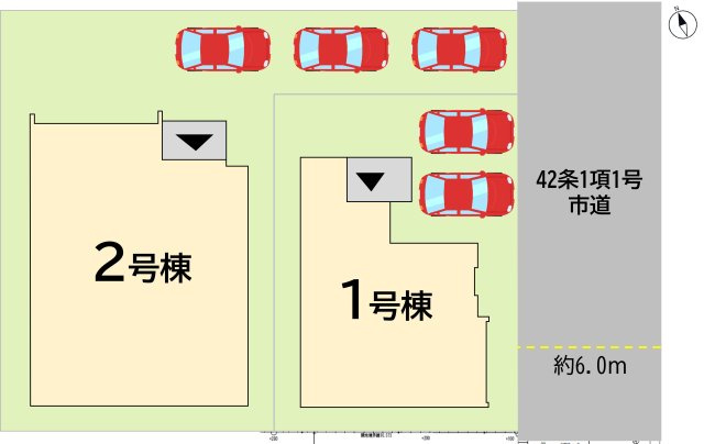 若松区高須東4丁目1期の区画図