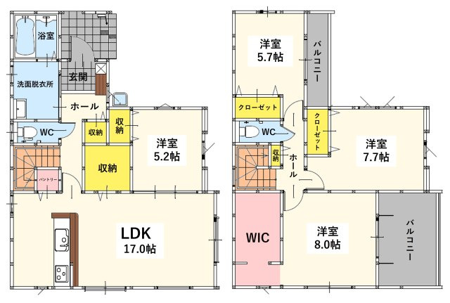 若松区高須東4丁目1期の間取り