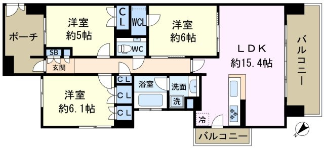 プラウド新小岩の間取り