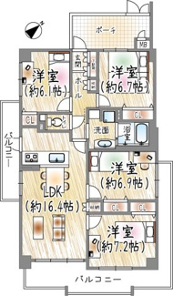 【間取り】 | セントラル西雲雀丘 | 間取り