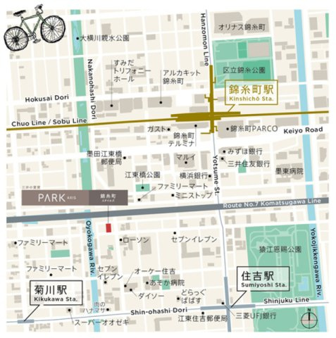 パークアクシス錦糸町スタイルズの地図