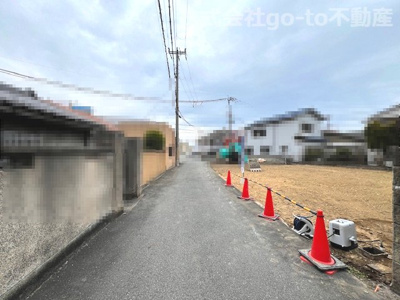 【前面道路含む現地写真】 | 明石市魚住町清水2215 | 土地面積258.66㎡(78.24坪)