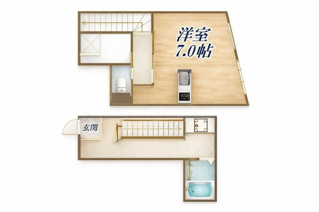  【グランシャルム芦屋】兵庫県芦屋市一棟収益売りアパート「平成29年新築」「満室稼働中」の間取り