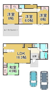 【外観】 | 川西市笹部2丁目171の22　2号棟　新築一戸建て