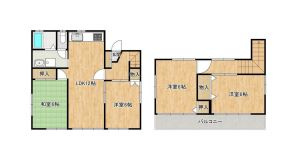 千守町2丁目貸家の間取り