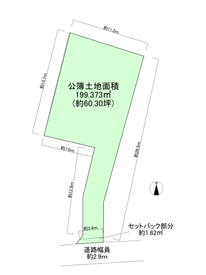 北区船堂町　売土地の土地図