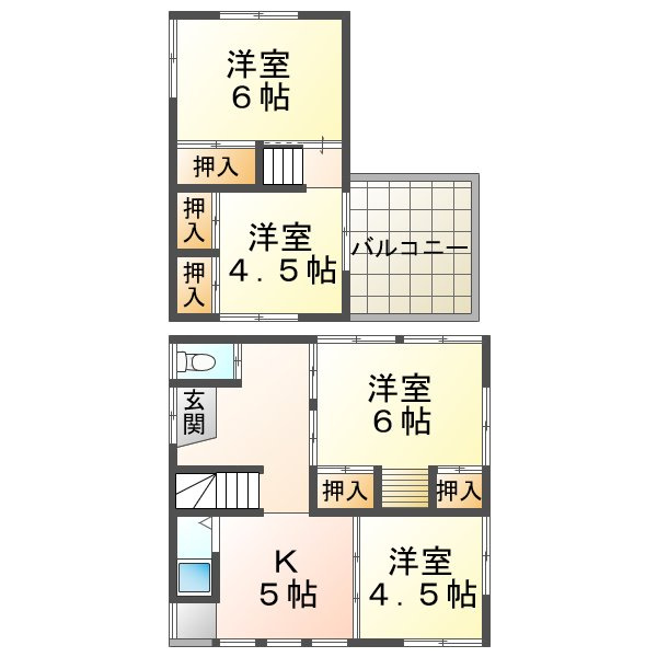 塩屋町字大谷貸家の間取り