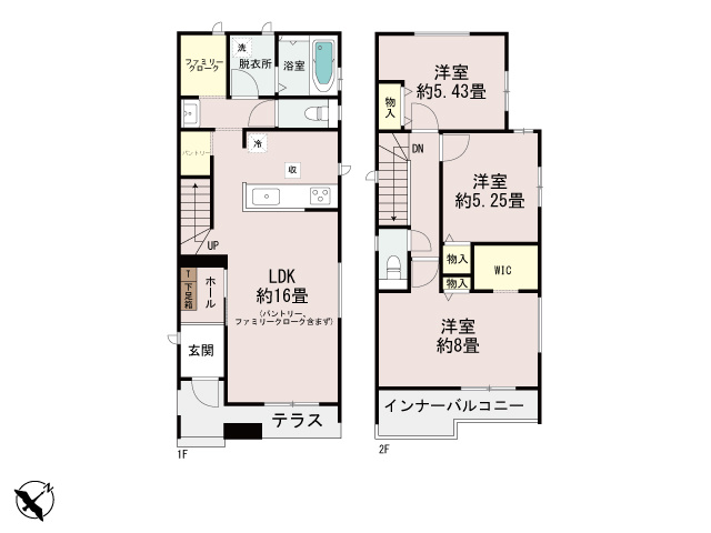南城市佐敷新開1番（全3棟）ラストB号棟の間取り|B号棟　