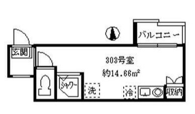 中野区鷺宮３丁目のアパートの間取り