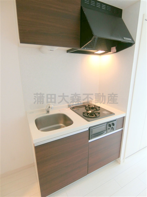 エアフレックス羽田のキッチン|2口ガスグリル付システムキッチン