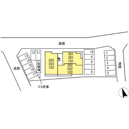 トリシア田中の区画図