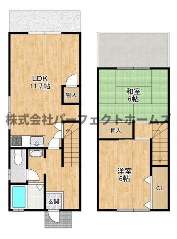 船橋本町2丁目戸建　賃貸の間取り
