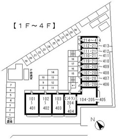 チェリーコート武蔵小金井　の区画図