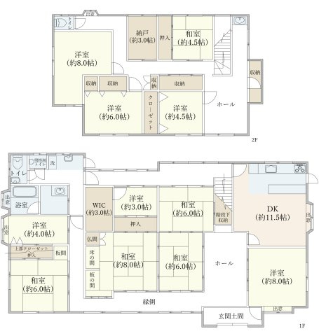 和泉市福瀬町戸建の間取り