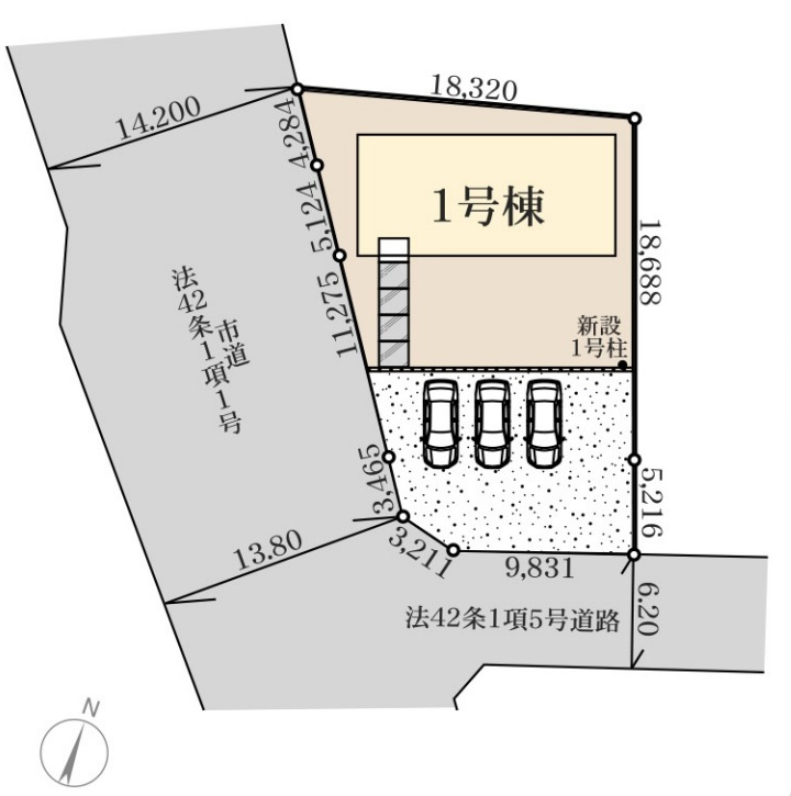 常陸大宮市野中町第2　新築戸建の区画図