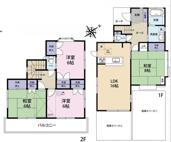 北本市中丸　中古戸建の間取り