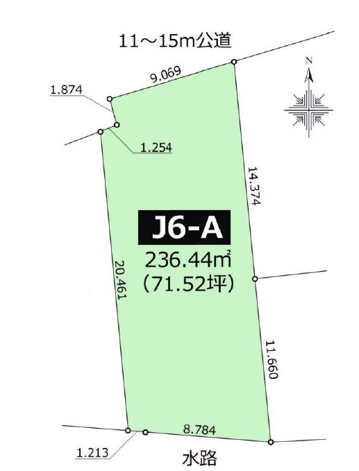 敷地面積７１坪　売地　川越市石田本郷